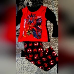 Boys Marvel, Spider-Man Flannel Pajama Set. Size 6.